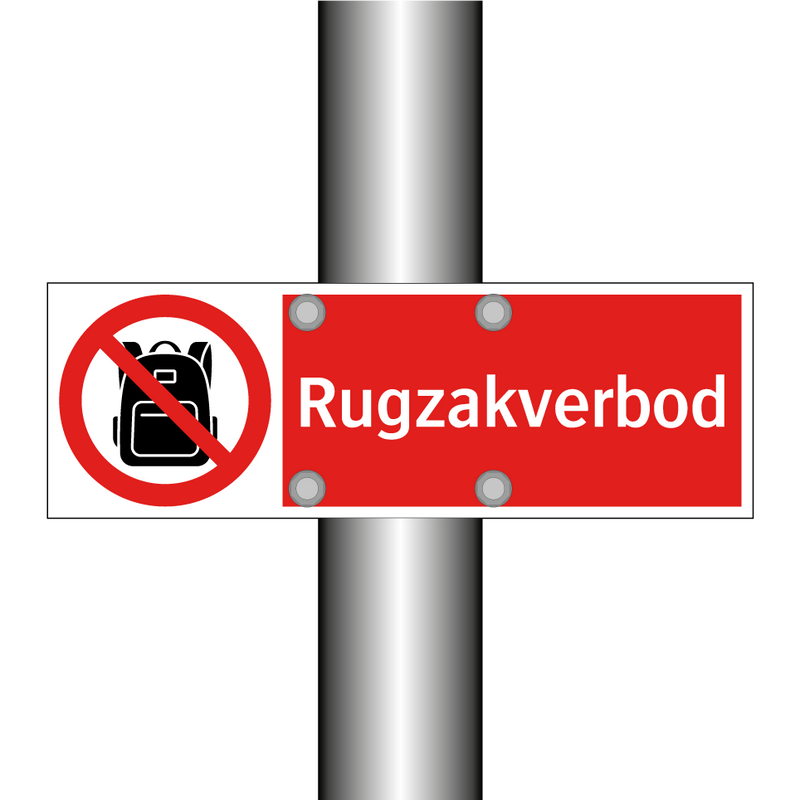 Rugzakverbod