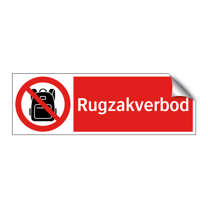 Rugzakverbod