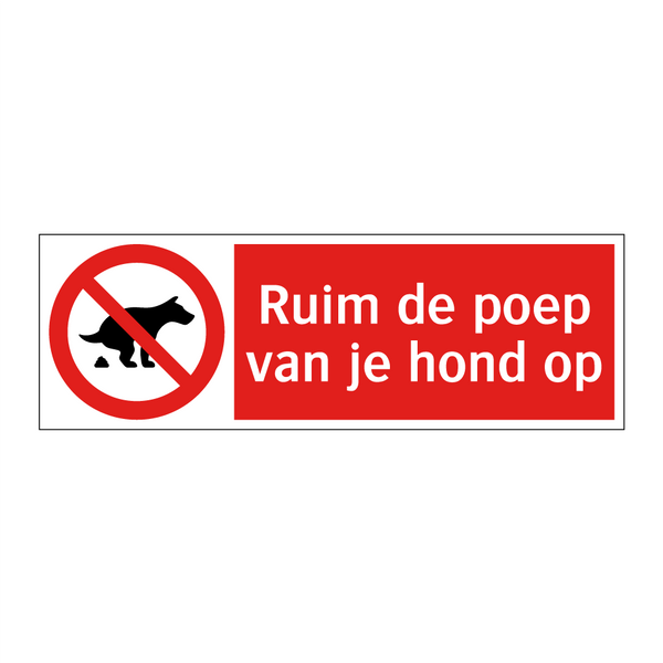 Ruim de poep van je hond op