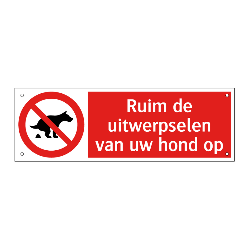 Ruim de uitwerpselen van uw hond op