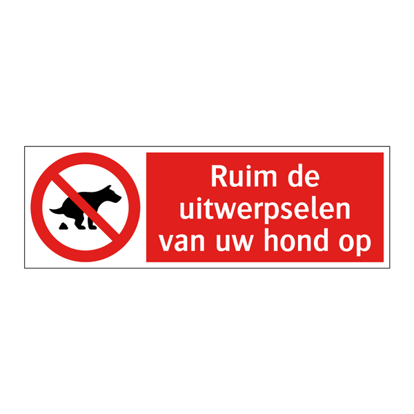 Ruim de uitwerpselen van uw hond op