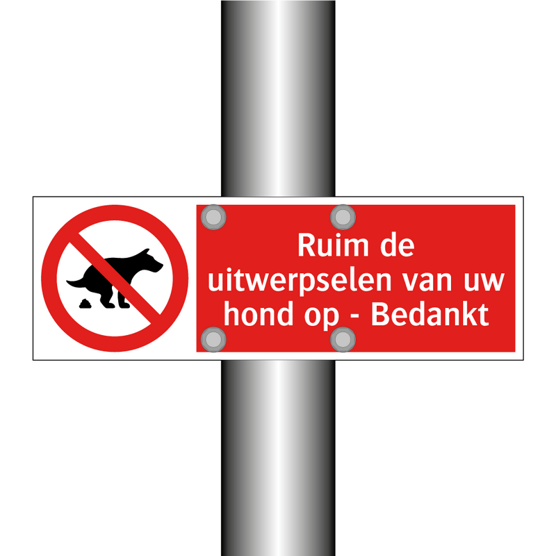 Ruim de uitwerpselen van uw hond op - Bedankt