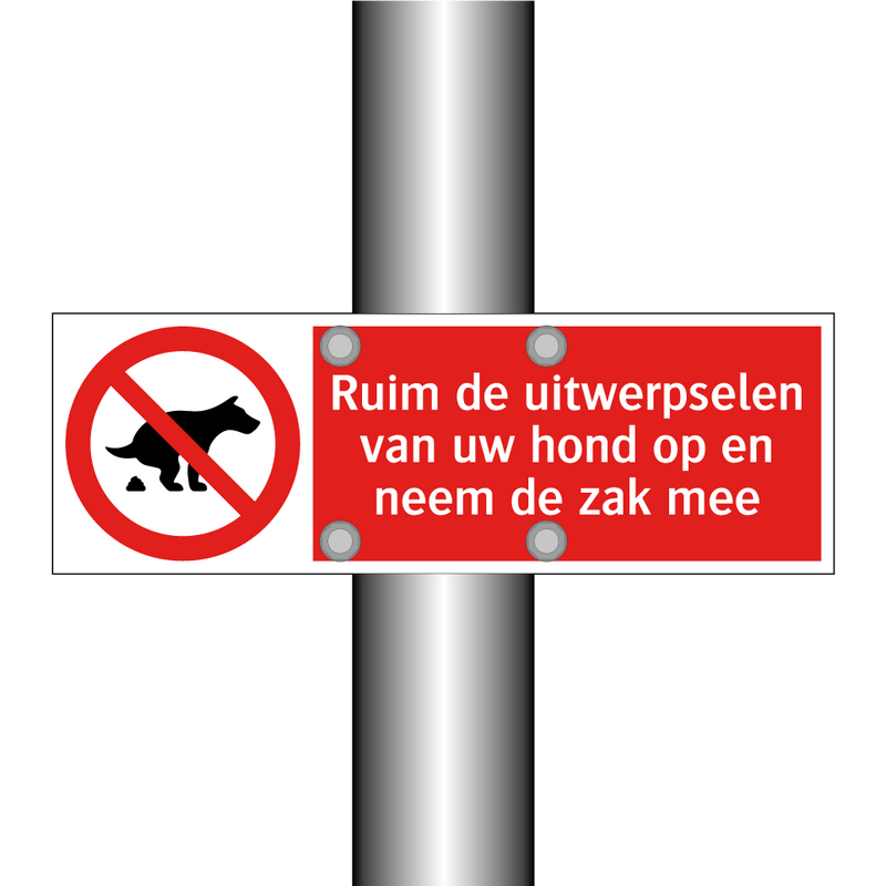 Ruim de uitwerpselen van uw hond op en neem de zak mee