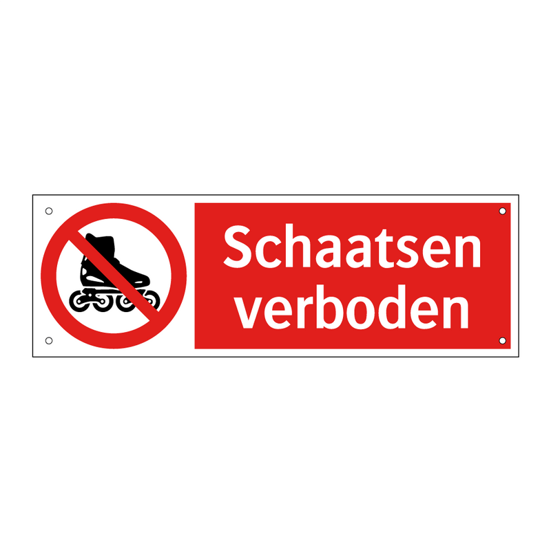 Schaatsen verboden