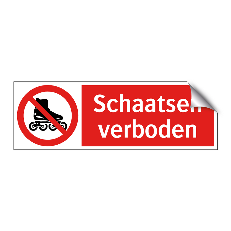 Schaatsen verboden