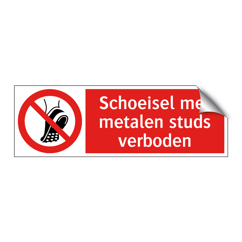 Schoeisel met metalen studs verboden