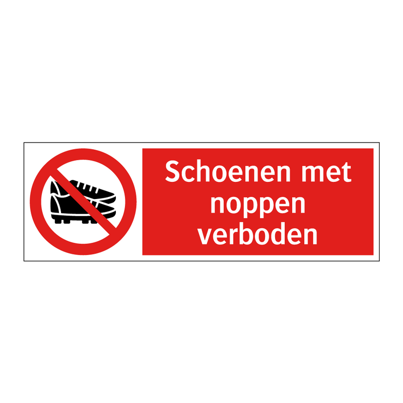 Schoenen met noppen verboden