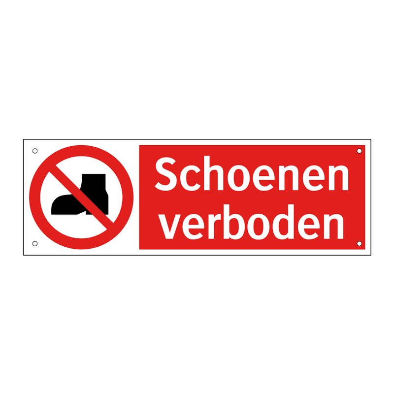 Schoenen verboden