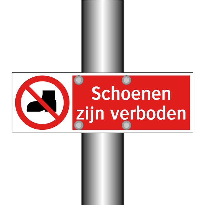 Schoenen zijn verboden