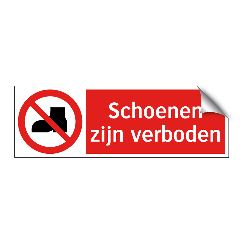 Schoenen zijn verboden