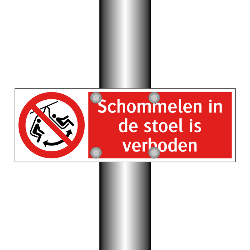 Schommelen in de stoel is verboden