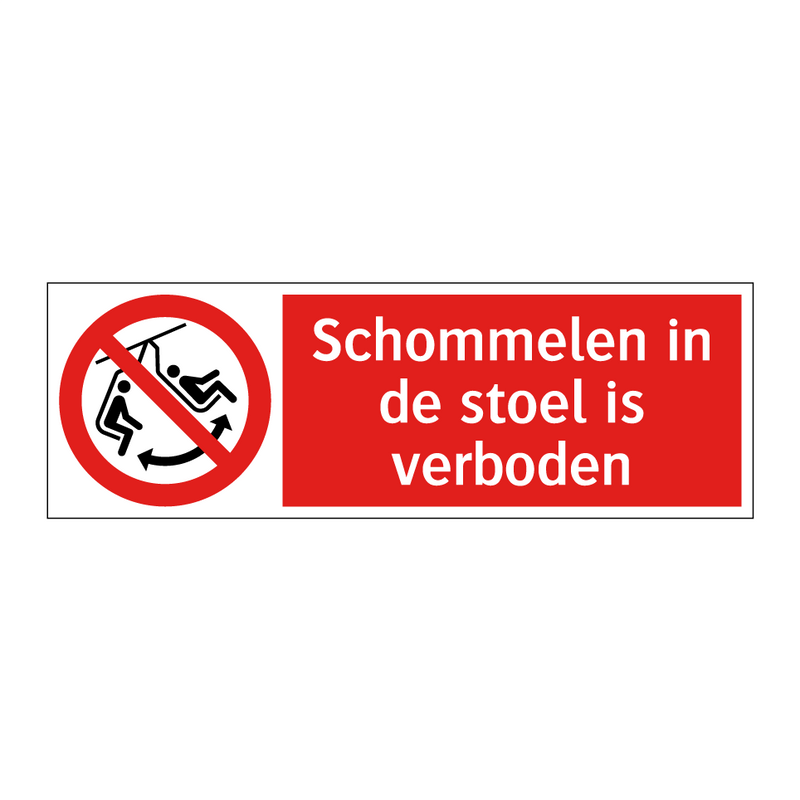 Schommelen in de stoel is verboden