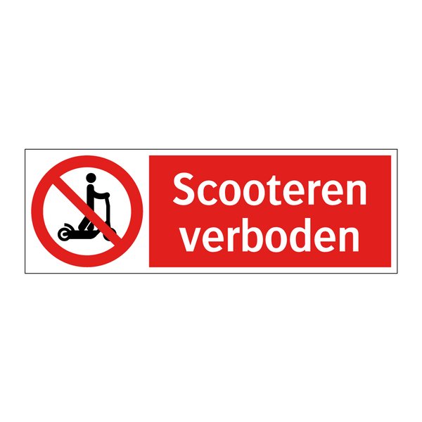 Scooteren verboden