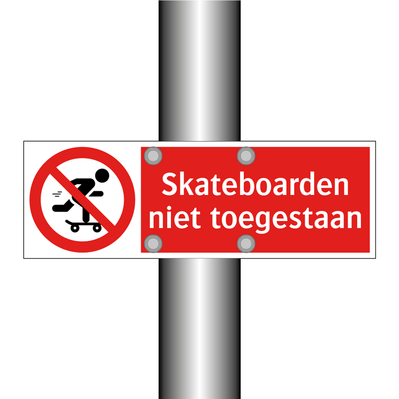 Skateboarden niet toegestaan