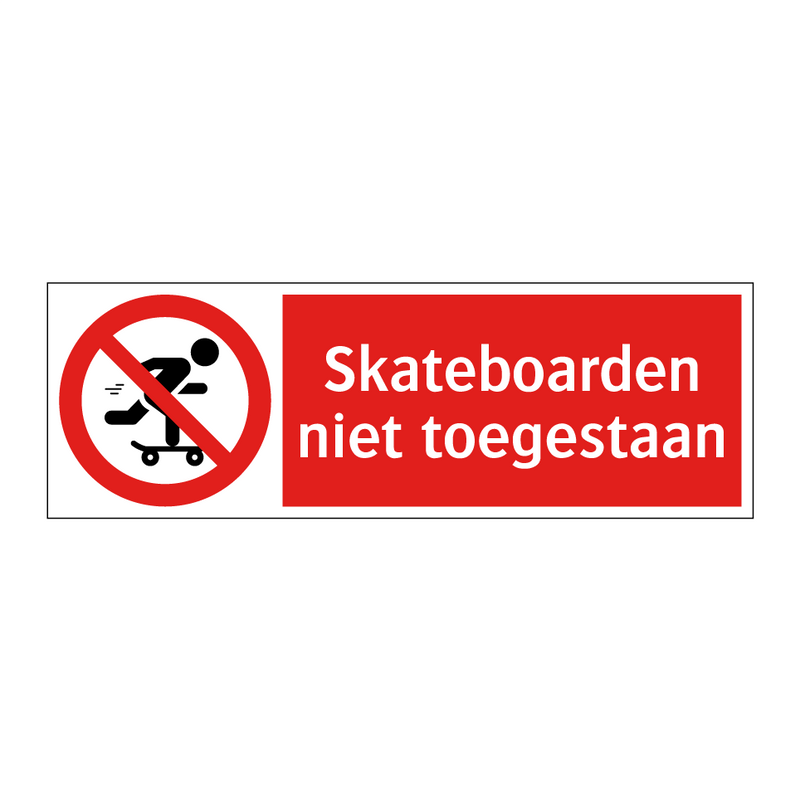 Skateboarden niet toegestaan