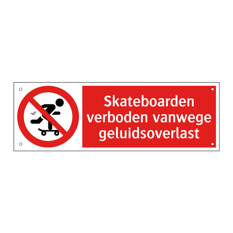 Skateboarden verboden vanwege geluidsoverlast