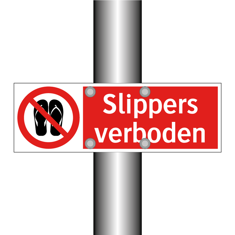 Slippers verboden