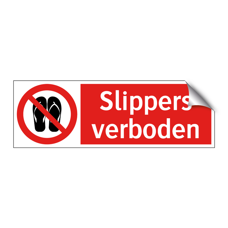 Slippers verboden