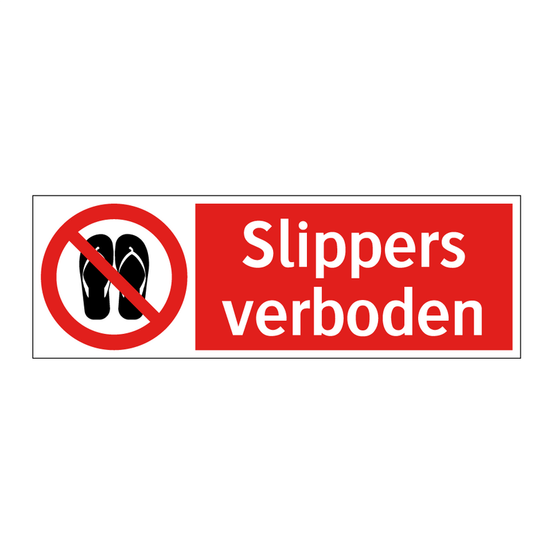 Slippers verboden