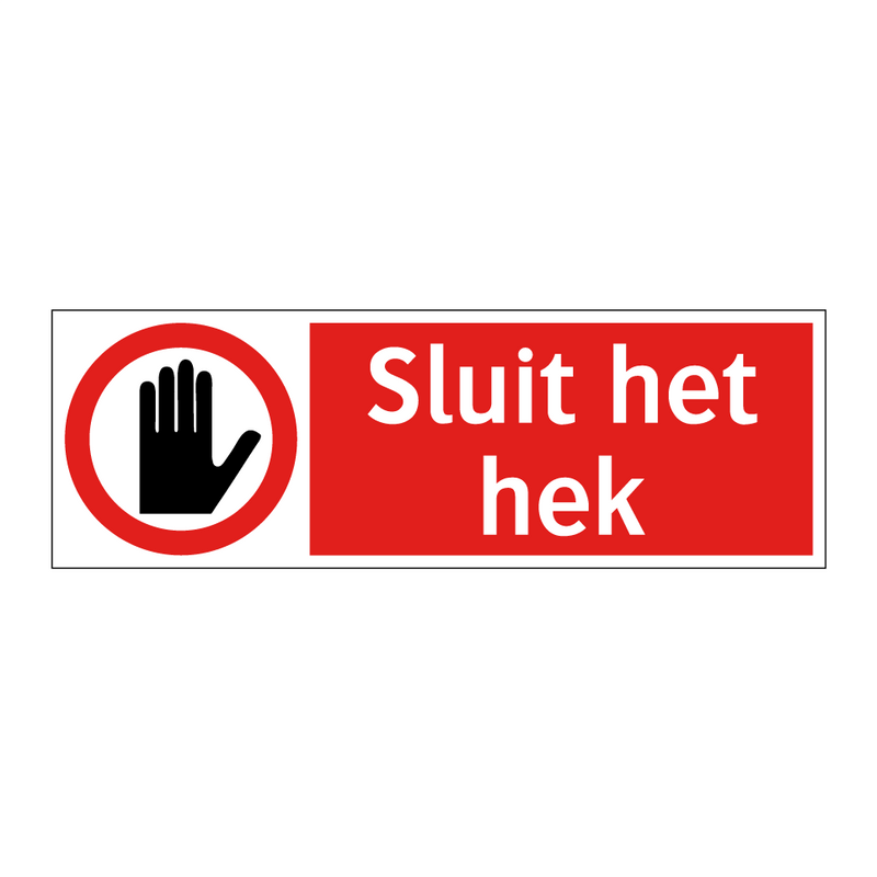 Sluit het hek