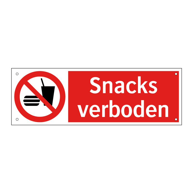 Snacks verboden