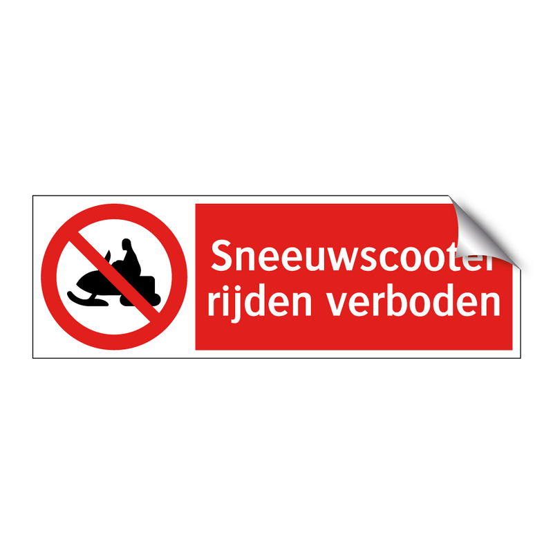 Sneeuwscooter rijden verboden