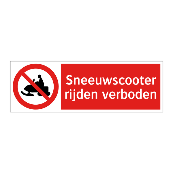 Sneeuwscooter rijden verboden