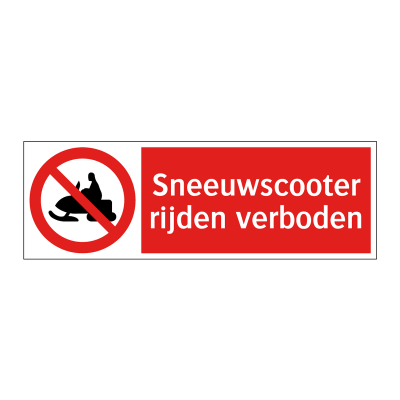 Sneeuwscooter rijden verboden