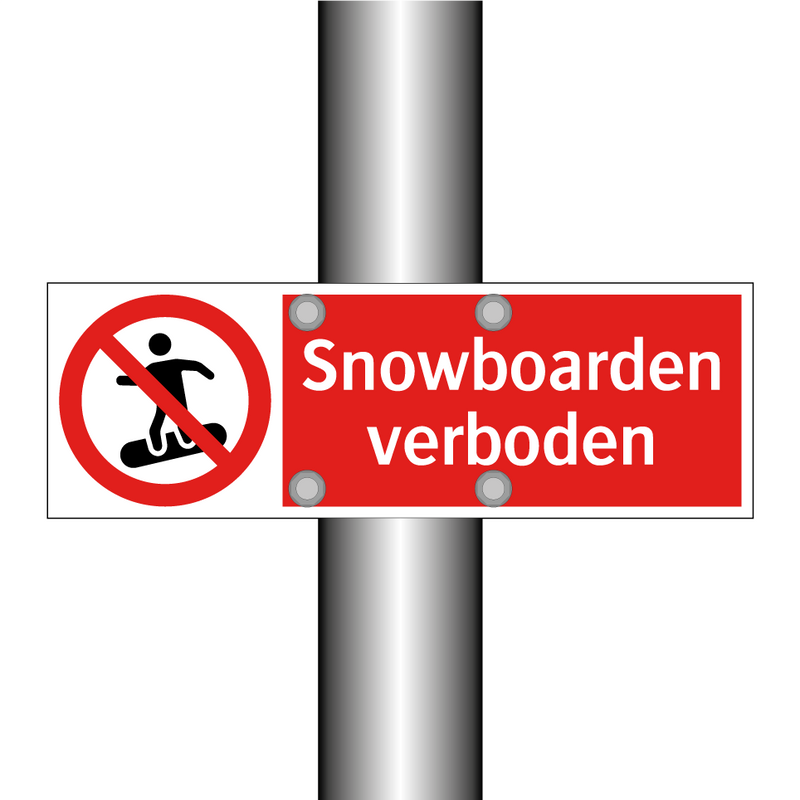 Snowboarden verboden