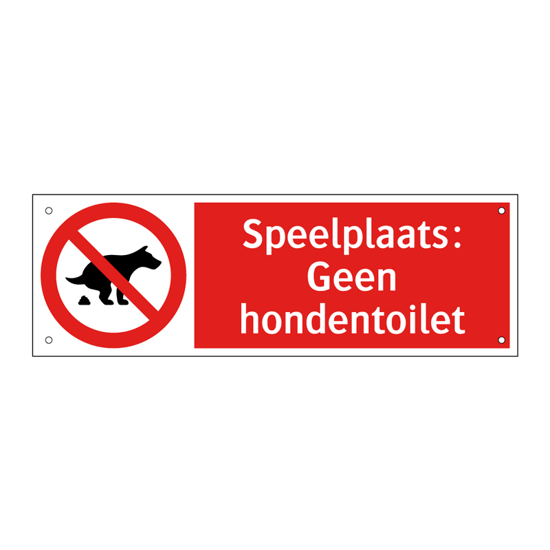 Speelplaats: Geen hondentoilet