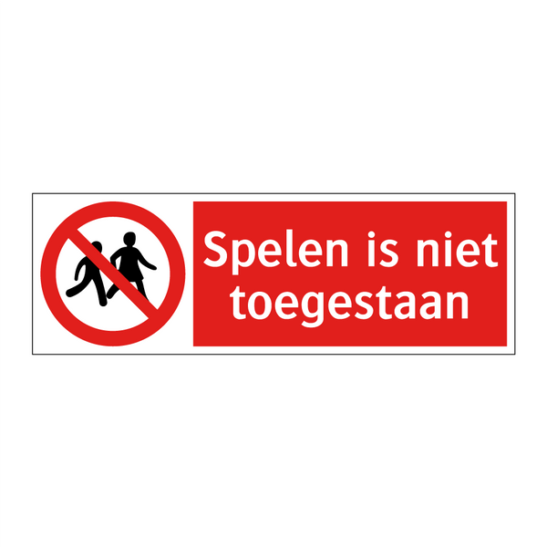 Spelen is niet toegestaan