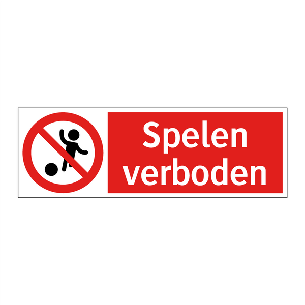 Spelen verboden