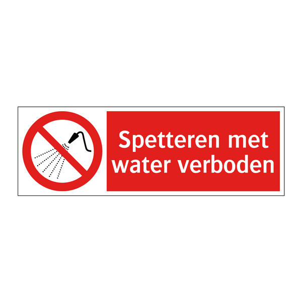 Spetteren met water verboden