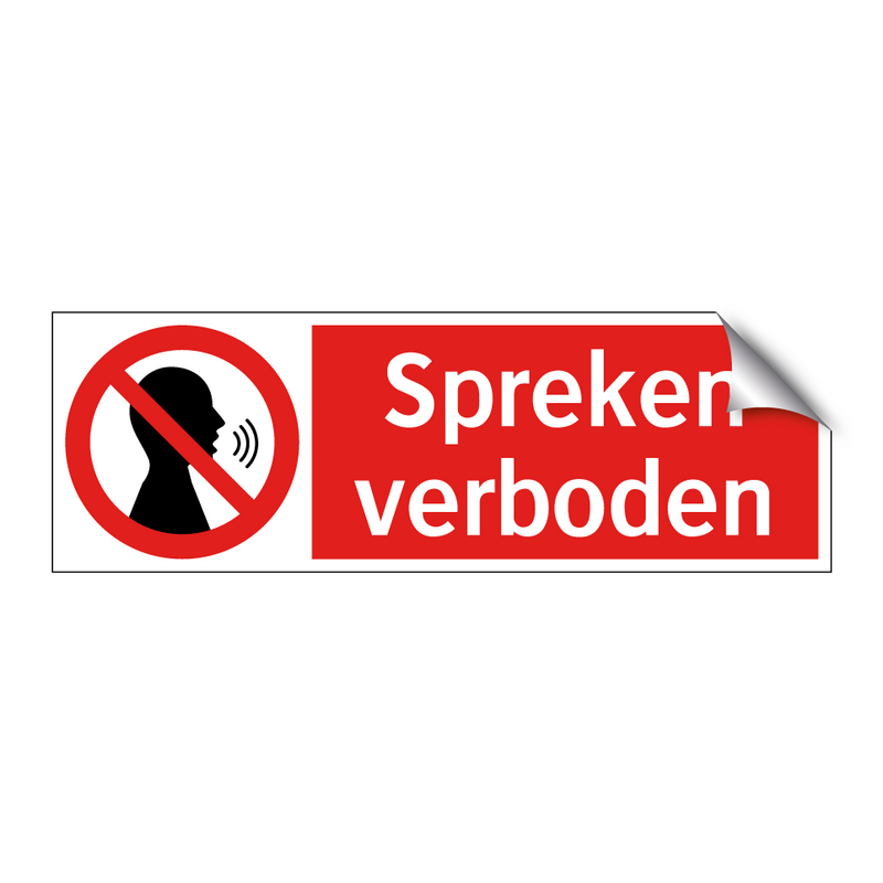 Spreken verboden