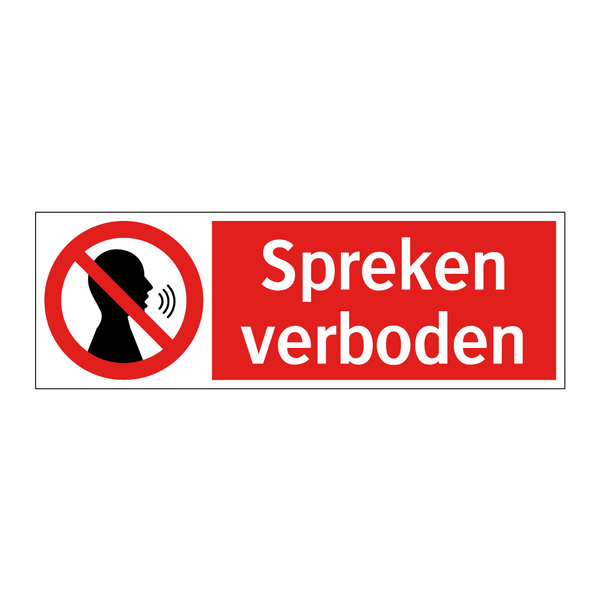 Spreken verboden