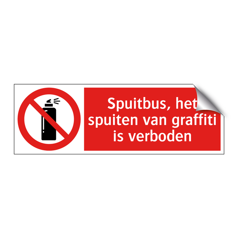 Spuitbus, het spuiten van graffiti is verboden