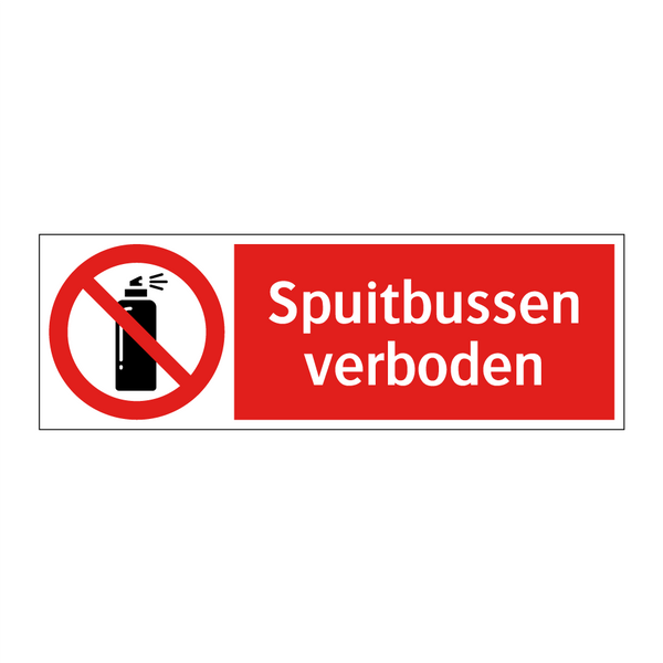 Spuitbussen verboden