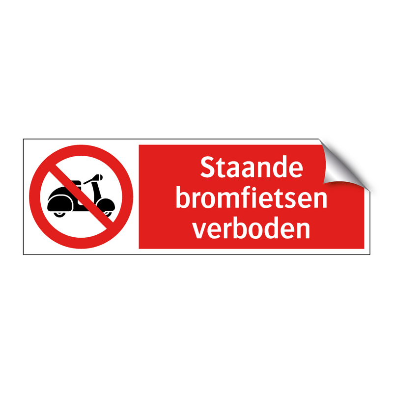 Staande bromfietsen verboden