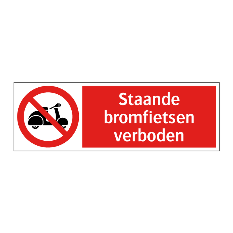 Staande bromfietsen verboden