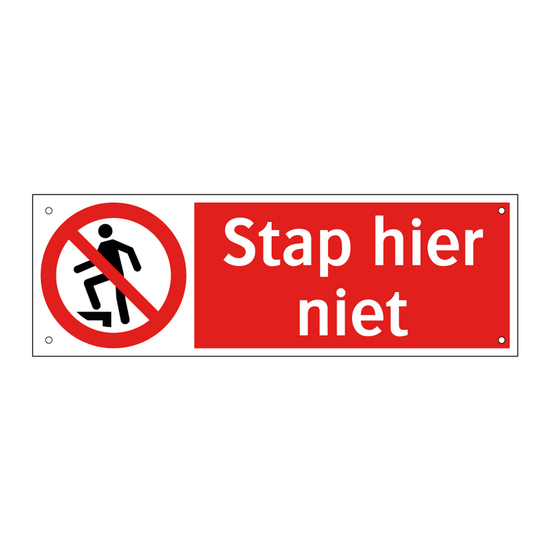 Stap hier niet