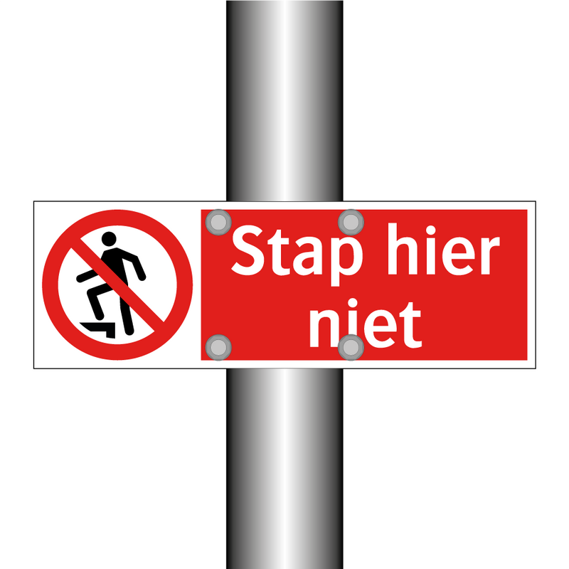 Stap hier niet