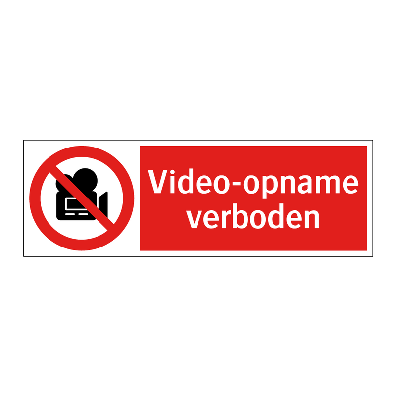 Video-opname verboden