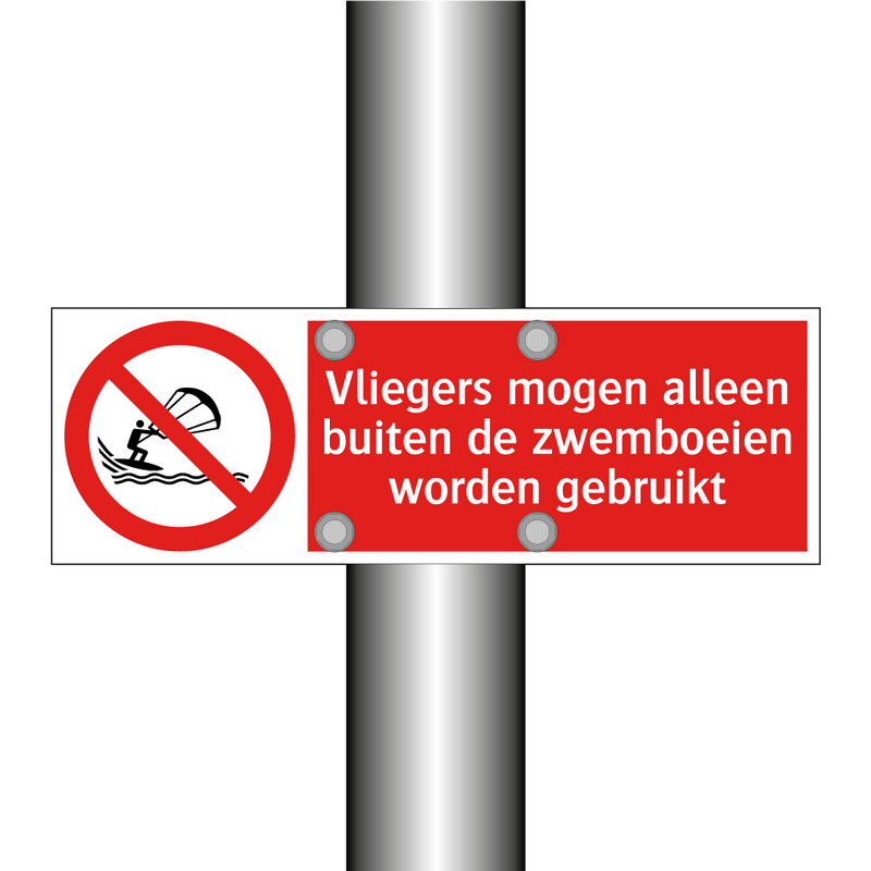 Vliegers mogen alleen buiten de zwemboeien worden gebruikt