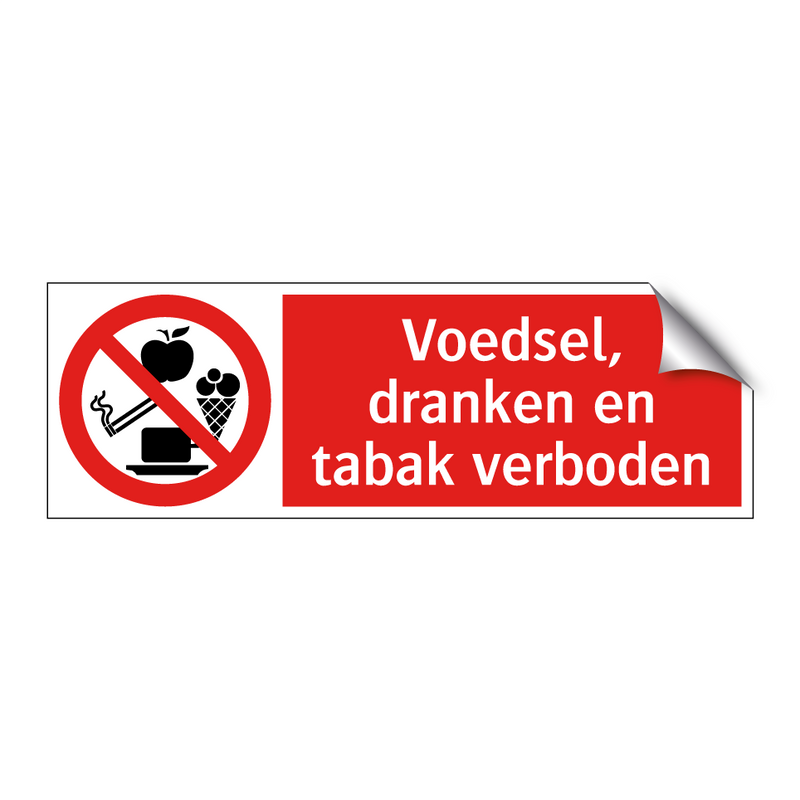 Voedsel, dranken en tabak verboden