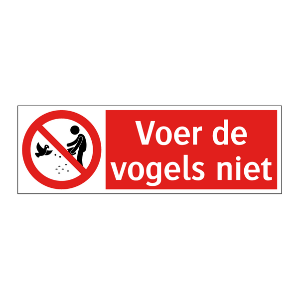 Voer de vogels niet