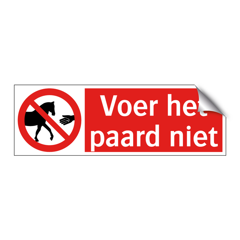 Voer het paard niet