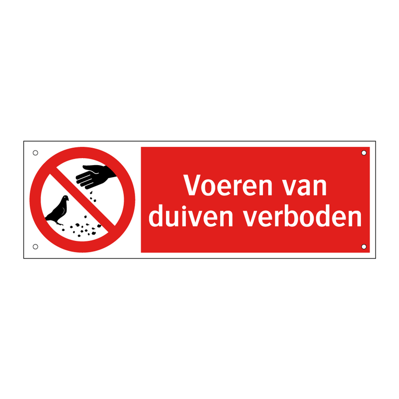 Voeren van duiven verboden