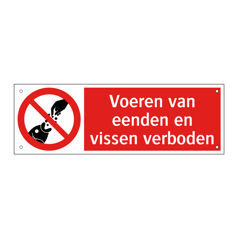 Voeren van eenden en vissen verboden