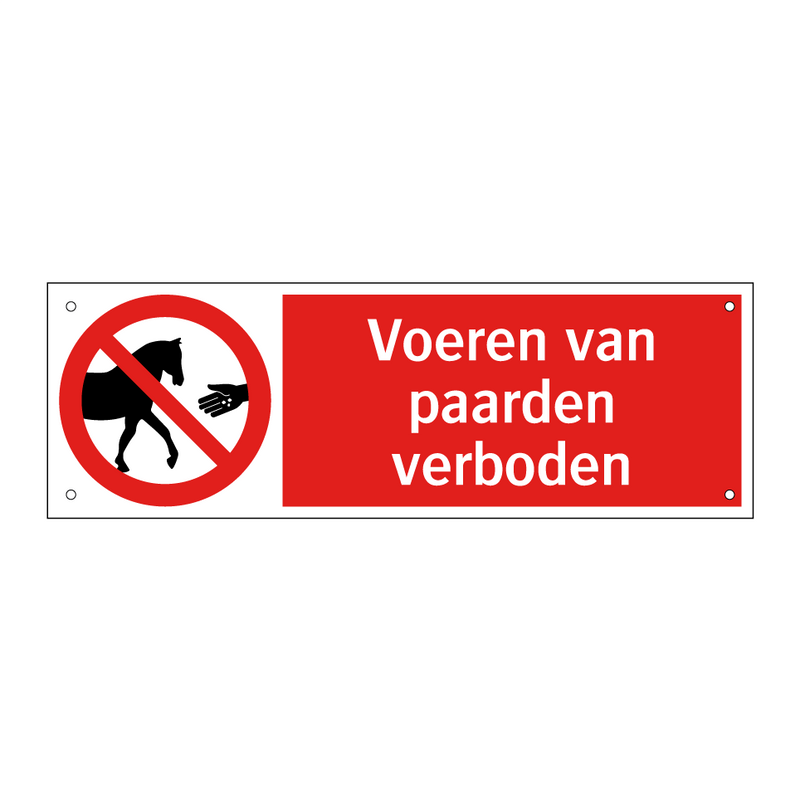 Voeren van paarden verboden