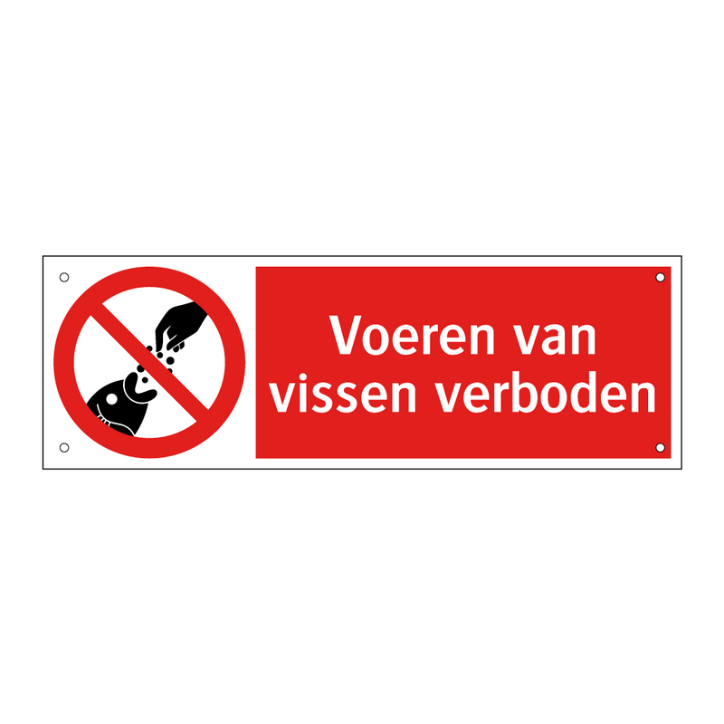 Voeren van vissen verboden